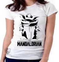 Baby look blusa Feminina The Mandalorian Grogu bebê - Foto 5