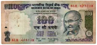 Índia - 100 Rupees - Cédula Estrangeira - UTG (furos)