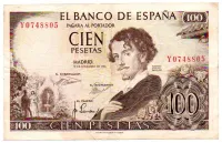 Espanha - 100 Pesetas - Cédula Esgrangeira - MBC/Sob