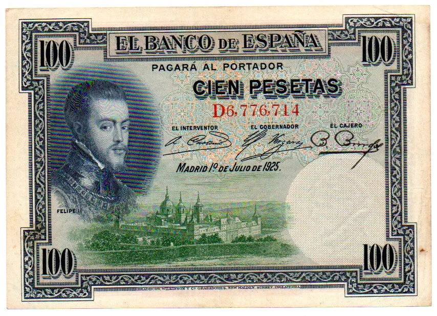 Espanha - 100 Pesetas - Cédula Esgrangeira - MBC/Sob