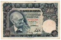Espanha - 500 Pesetas - Cédula Esgrangeira - MBC