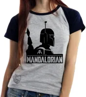 Baby look blusa Feminina The Mandalorian perfil - Foto 4
