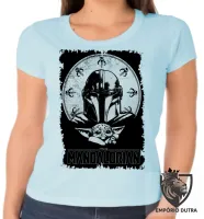 Baby look blusa Feminina The Mandalorian preto - Foto 2