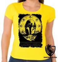 Baby look blusa Feminina The Mandalorian preto - Foto 3