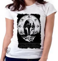 Baby look blusa Feminina The Mandalorian preto - Foto 5