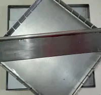  Cortador para:  Palha Italiana  Doce de Leite  Brownie  Polenta  Chocolate  Bolos  Barrinhas de cereais... BANDEJA DENTADA + LÂMINA - INOX 304  - Foto 8