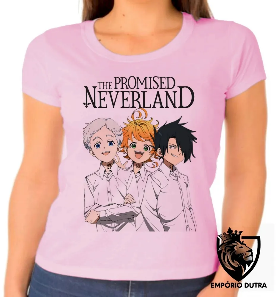 Baby look blusa Feminina The Promised Neverland