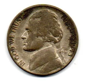 Estados Unidos - 1943P - 5 Cents - Prata .350 - Aprox. 5g - 21,21mm