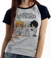 Baby look blusa Feminina The Promised Neverland pequenos - Foto 2