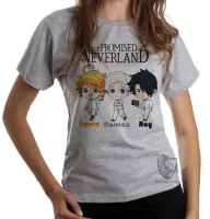 Baby look blusa Feminina The Promised Neverland pequenos - Foto 4