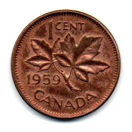 Canadá - 1959 - 1 Cent Imagem