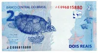 C339 - 2 Reais - Paulo Roberto Nunes Guedes/Roberto Campos Neto - JC - Estado de Conservação: Soberba/Flor (Sob/Fe)