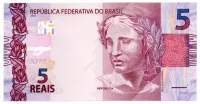 C339 - 5 Reais - Paulo Roberto Nunes Guedes/Roberto Campos Neto - JC - Estado de Conservação: Soberba/Flor (Sob/Fe) - Foto 2