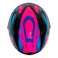 Capacete FW3 GTX Fox Rosa / Azul c/ Viseira interna - Foto 5