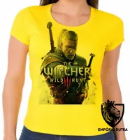 Baby look blusa Feminina The Witcher wild hunt jogo game serie seriado - Foto 3