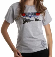 Baby look blusa Feminina Top Gun avião a jato - Foto 6
