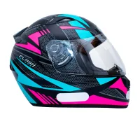 Capacete Ebf Spark Flash Preto brilho Tiffany - Foto 3