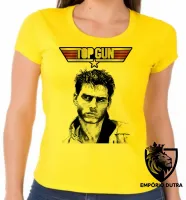 Baby look blusa Feminina Top Gun piloto - Foto 3