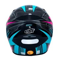 Capacete Ebf Spark Flash Preto brilho Tiffany - Foto 5