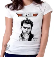 Baby look blusa Feminina Top Gun piloto - Foto 5