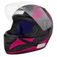 Capacete Ebf Spark Flash Preto Fosco Rosa - Foto 2