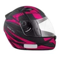 Capacete Ebf Spark Flash Preto Fosco Rosa - Foto 5