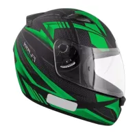 Capacete Ebf Spark Flash Preto Fosco Verde - Foto 2
