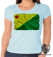 Baby look blusa Feminina bandeira Acre - Foto 3