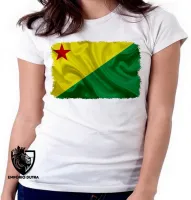 Baby look blusa Feminina bandeira Acre - Foto 5