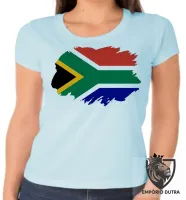 Baby look blusa Feminina bandeira Africa do sul - Foto 3
