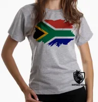 Baby look blusa Feminina bandeira Africa do sul - Foto 6