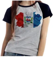Baby look blusa Feminina bandeira Alagoas - Foto 4