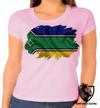 Baby look blusa Feminina bandeira Amapá