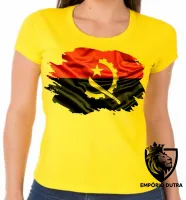 Baby look blusa Feminina bandeira angola africa - Foto 2