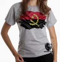 Baby look blusa Feminina bandeira angola africa - Foto 6