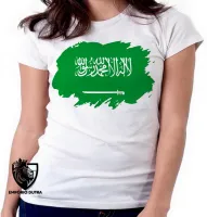 Baby look blusa Feminina bandeira Arábia saudita - Foto 5