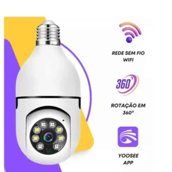 Camera de Segurança Wi-fi com Microfone, Alarme e Sensor
