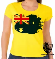 Baby look blusa Feminina bandeira Austrália oceania - Foto 3