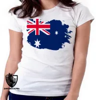 Baby look blusa Feminina bandeira Austrália oceania - Foto 6