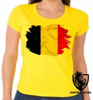 Baby look blusa Feminina bandeira Bélgica europa - Foto 3