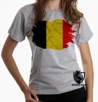 Baby look blusa Feminina bandeira Bélgica europa - Foto 5