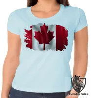 Baby look blusa Feminina bandeira Canadá america norte - Foto 4
