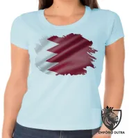 Baby look blusa Feminina bandeira Catar Oriente médio - Foto 2