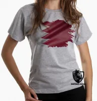 Baby look blusa Feminina bandeira Catar Oriente médio - Foto 6