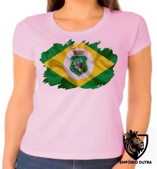 Baby look blusa Feminina bandeira Ceará