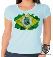 Baby look blusa Feminina bandeira Ceará - Foto 4