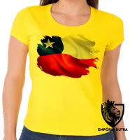 Baby look blusa Feminina bandeira Chile america latina - Foto 3