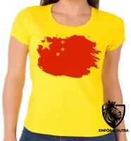 Baby look blusa Feminina bandeira China asia - Foto 3