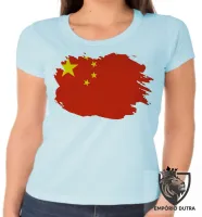 Baby look blusa Feminina bandeira China asia - Foto 4