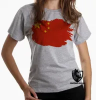 Baby look blusa Feminina bandeira China asia - Foto 5